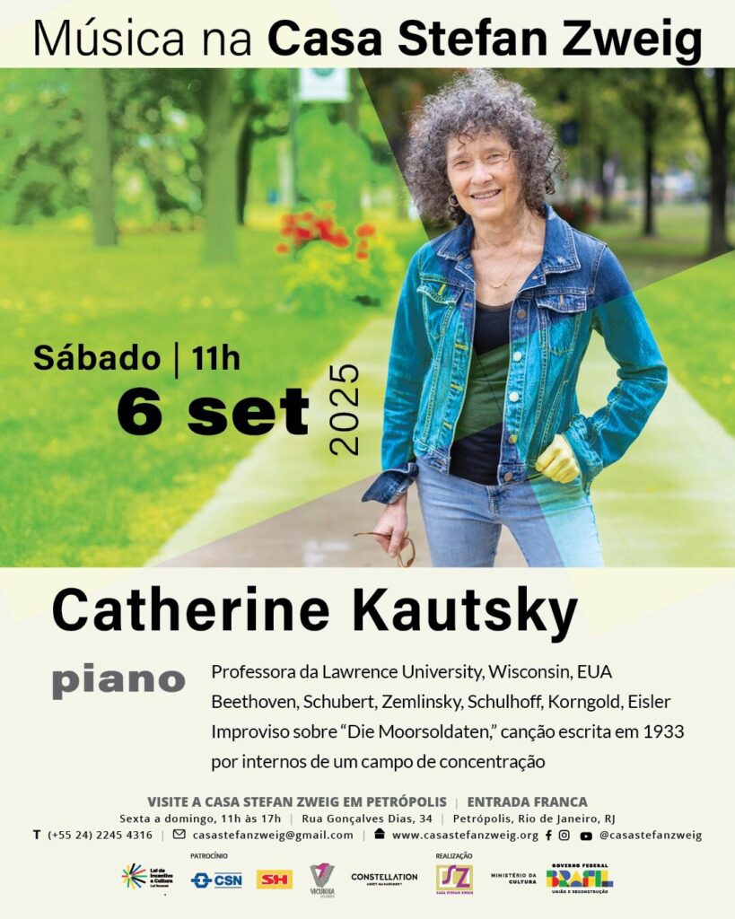 Pianista Catherine Kautsky lembra fuga do nazismo e exílio em programa único